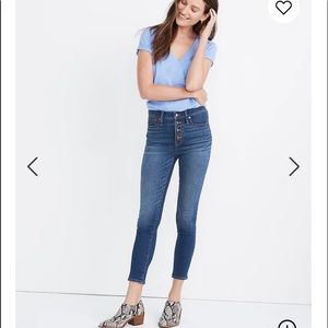 Madewell mid rise skinny crop size 29